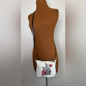 Brighton Scottie Dog Exercise I’d Rather Accessorize! Small Crossbody Bag Canvas